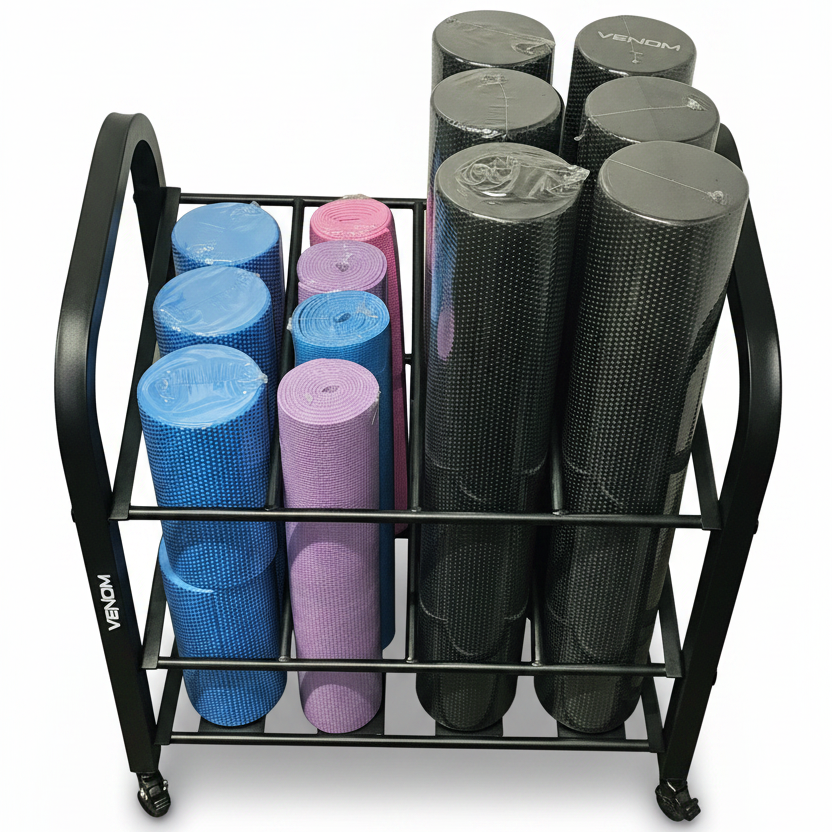 Venom Foam Roller and Yoga Mat Storage Cart