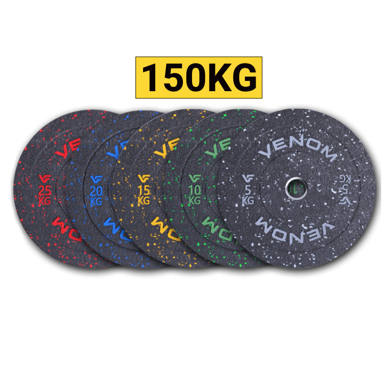 150kg Olympic Bumper Plate Package