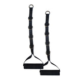 Long Fabric D Handles Adjustable with Multiple Rings  (pair)