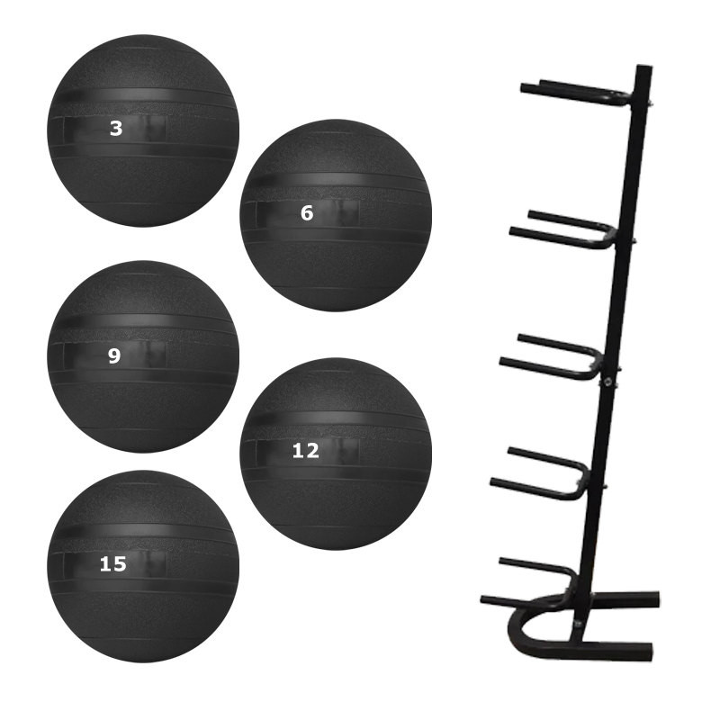 Slam Ball & Storage Rack Package (3kg 15kg) Nordic Fitness Equipment