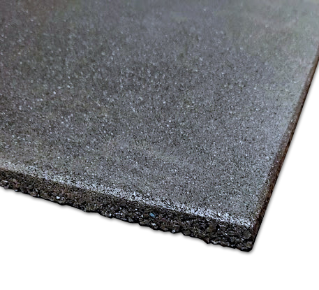 15mm Rubber Floor Tile Gym Mat (1m x 1m) (Black)