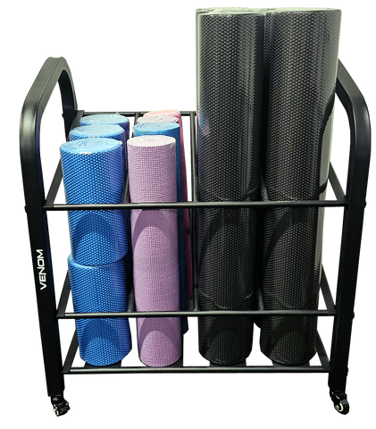 Venom Foam Roller and Yoga Mat Storage Cart