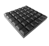50mm Black Rubber Tile / Gym Mat (0.5m x 0.5m)