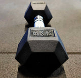Rubber Hex Dumbbell (single)