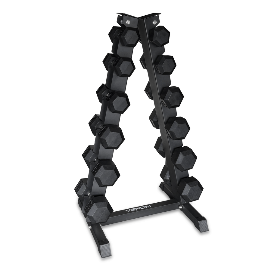 Venom Dumbbell Set & Storage Rack Package (4kg-15kg)