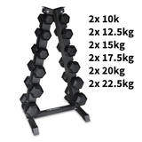 Dumbbell Set & Storage Rack Package (10kg-22.5kg)