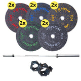170kg Bumper Plate and Barbell Package