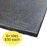 15mm Rubber Floor Tile / Gym Mat (1m x 1m) Black