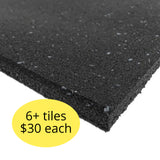 15mm Rubber Floor Tile / Gym Mat (1m x 1m) (Grey Fleck)