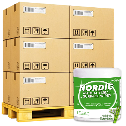Antibacterial Gym Wipes (100% Bamboo) (40 Rolls)