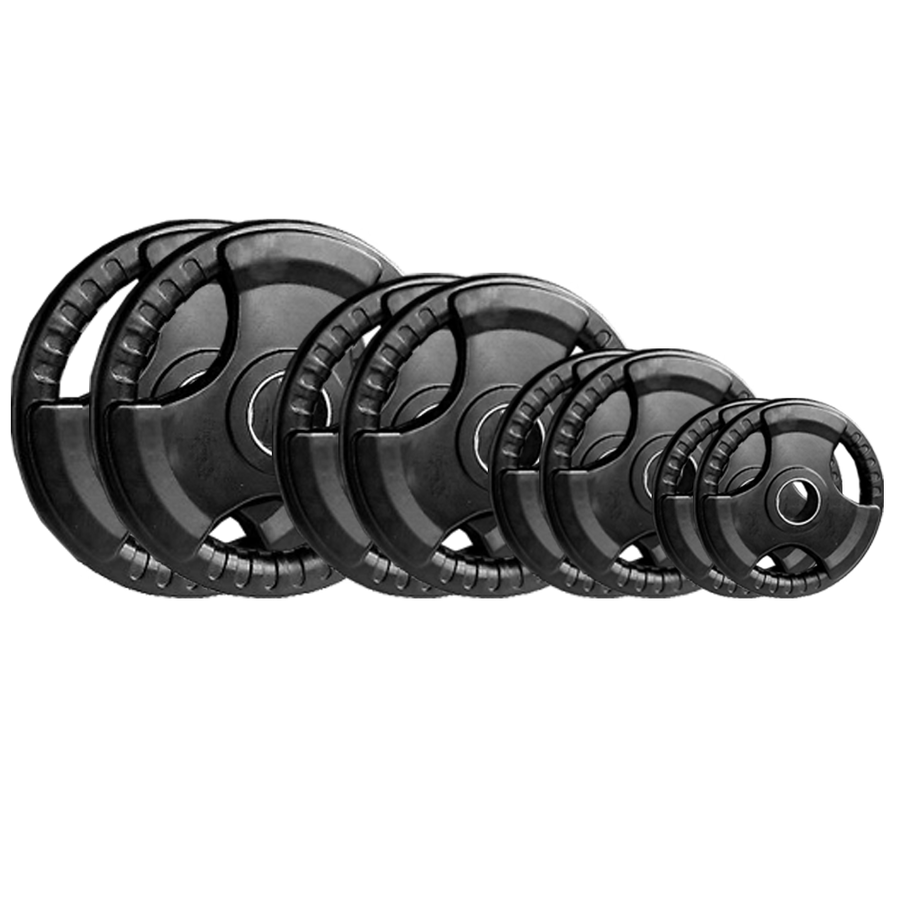 150kg Olympic Rubber Tri-Grip Plate Package