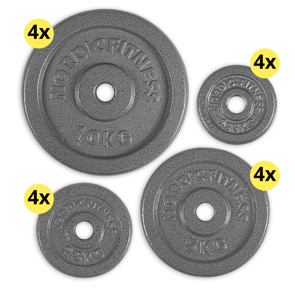 75kg Cast Iron 27mm Weight Plate Package