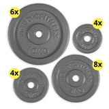 115kg Cast Iron 27mm Weight Plate Package