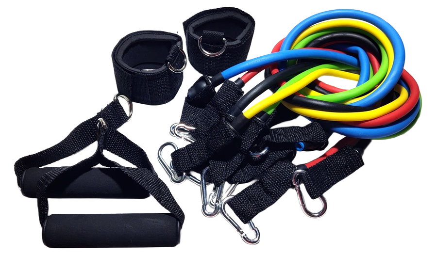 Resistance Band Set of 5 with Accessories