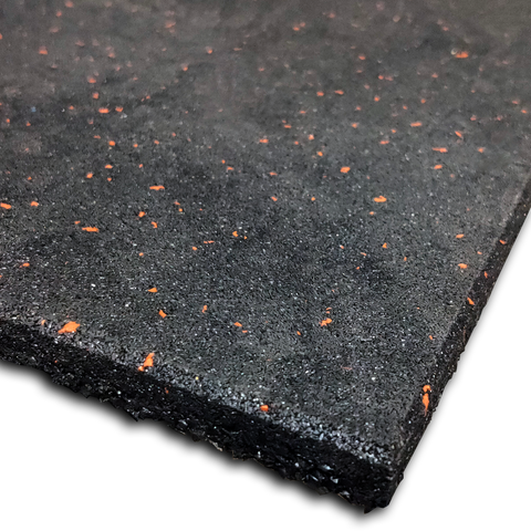 15mm Rubber Floor Tile / Gym Mat (1m x 1m) (Red Fleck)