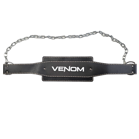 Venom Leather Dip Belt with Chain