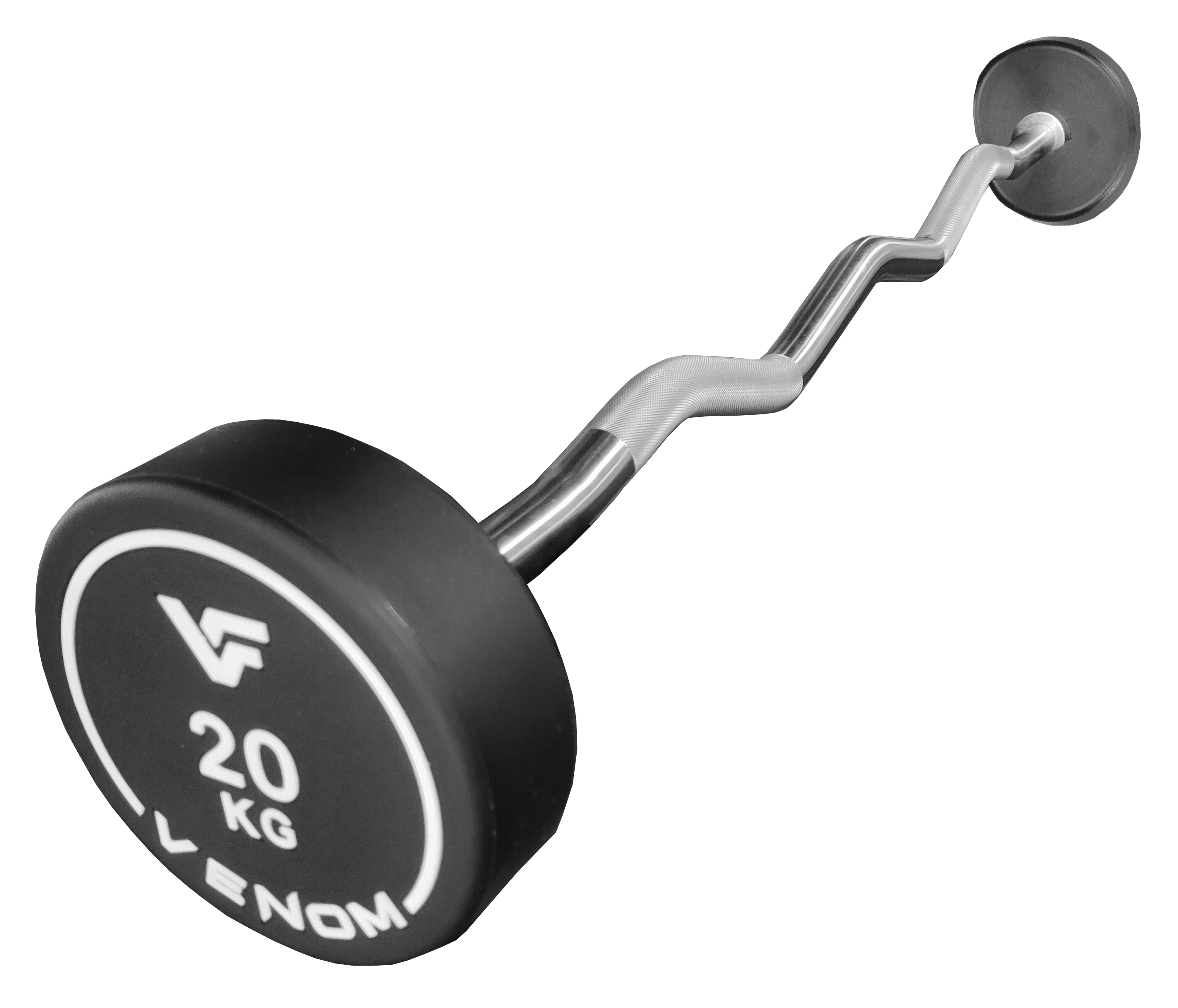 Fixed Weight Bicep Curl Bar Weight Kg Venom Fixed EZ Curl PU Barbell