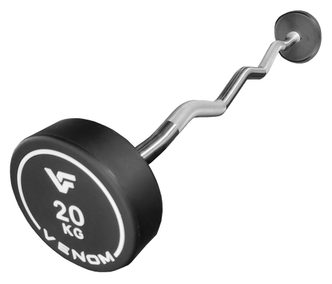 Venom Fixed EZ Curl PU Barbell