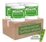 Antibacterial Gym Wipes (100% Bamboo) (40 Rolls)