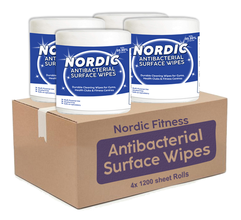Economy Antibacterial Gym Wipes (Box of 4 Rolls)