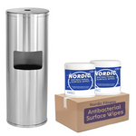 Economy Antibacterial Wipes & Freestanding Dispenser Package