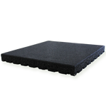 50mm Black Rubber Tile / Gym Mat (0.5m x 0.5m)