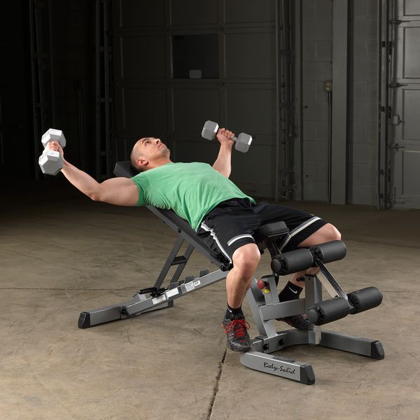 Body Solid Heavy Duty Flat Incline Decline Bench (GFID71B)