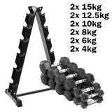 Dumbbell Set & Storage Rack Package